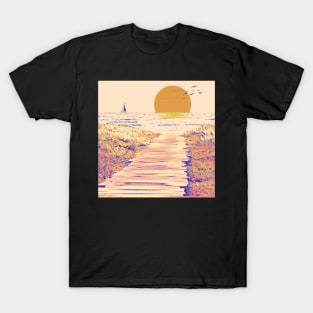 Sunset over the ocean T-Shirt